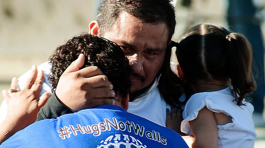 inmigracion, familias, reencuentro, frontera 